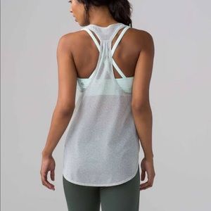 Lululemon 105 Singlet Mesh Tank - light gray - NWT
